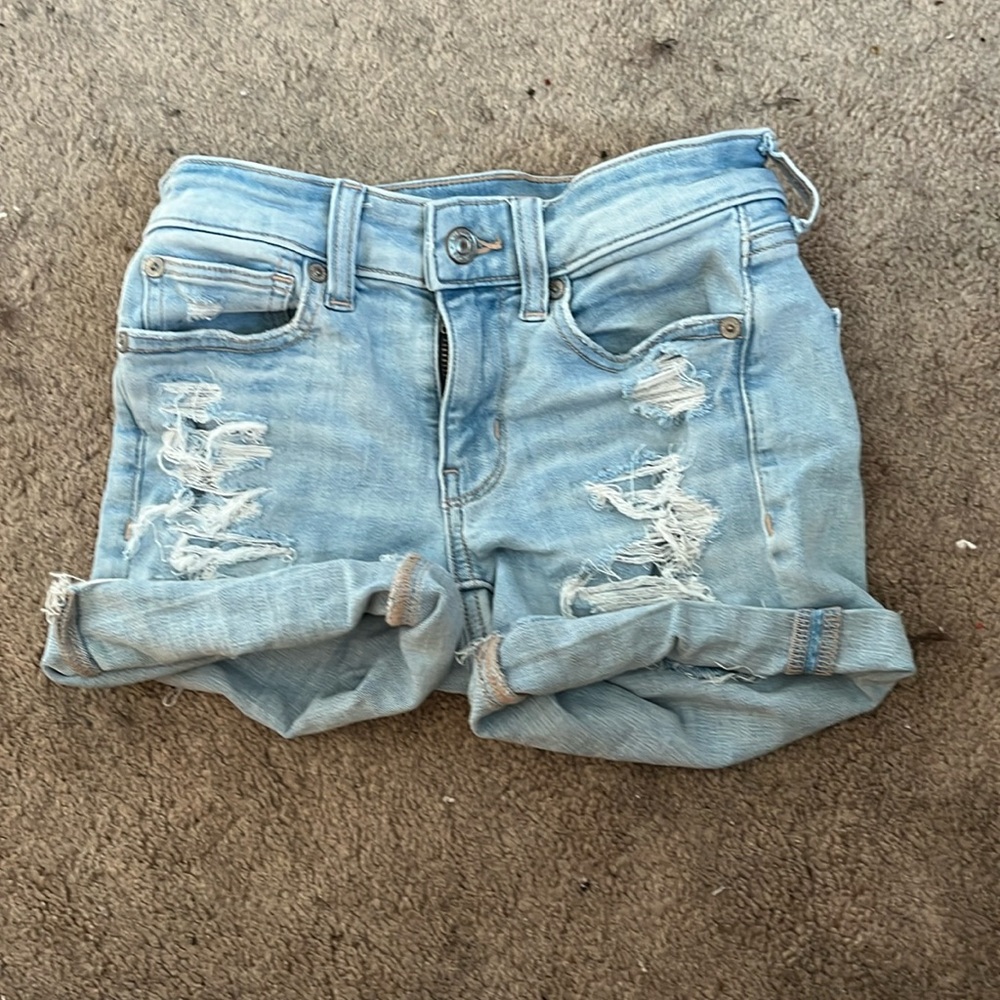 American eagle size 00 blue jean shorts